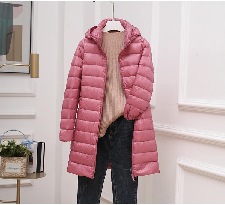 0-10℃ Hood Detachable Winter Coat for Women 2024 Female Puffer Down Jacket Portable Ultralight Long Feather Coat Chaqueta Mujer 0-10℃ Hood Detachable Winter Coat for Women 2024 Female Puffer Down Jacket Portable Ultralight Long Feather Coat Chaqueta Mujer