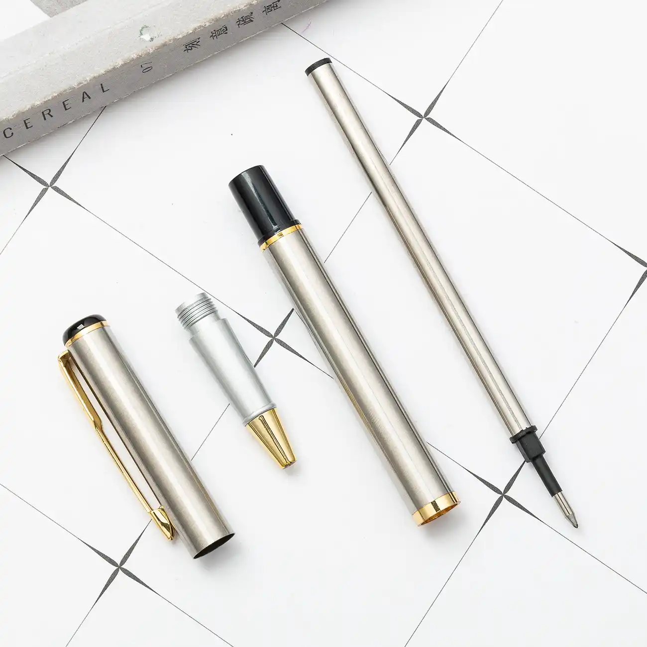 7mm advertising metal ball pen for school student stationery