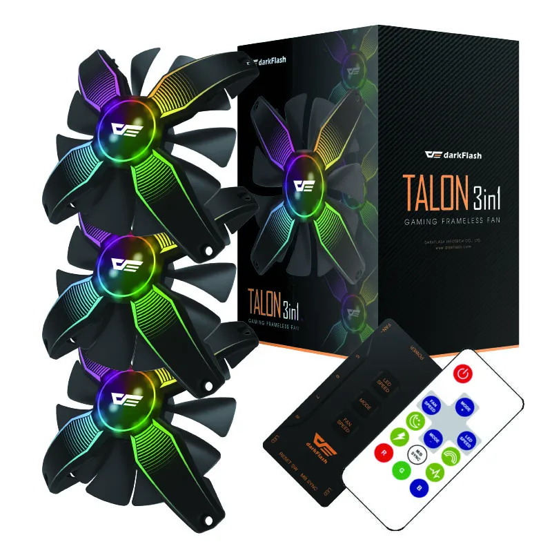 Aigo Talon pro 120mm Color Control NO Frame RGB Case Fan X Shape New Arrival LED For Computer Chassis Cooling Fan Quietly Game F
Aigo Talon pro 120mm Color Control NO Frame RGB Case Fan X Shape New Arrival LED For Computer Chassis Cooling Fan Quietly Game F