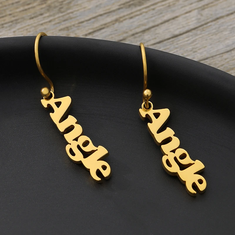 Custom Name Drop Earrings For Women Gold Stainless Steel Earrings Dangle Personalized Earrings Oorbellen Voor Vrouwen 2020 BFF 
Custom Name Drop Earrings For Women Gold Stainless Steel Earrings Dangle Personalized Earrings Oorbellen Voor Vrouwen 2020 BFF