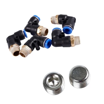 25 Pcs Accessories: 20Pcs Hex Head Pipe Plug Connector Coupling Adapter & 5Pcs 90 Degree Elbow Pipe Quick Fittings
25 Pcs Accessories: 20Pcs Hex Head Pipe Plug Connector Coupling Adapter & 5Pcs 90 Degree Elbow Pipe Quick Fittings