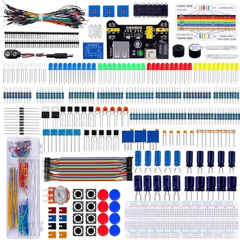 Electronic Component Super Kit with Resistor Transistor RGB Capacitor LED Buzzer Switch Potentiometer for Arduino Resistors
Electronic Component Super Kit with Resistor Transistor RGB Capacitor LED Buzzer Switch Potentiometer for Arduino Resistors