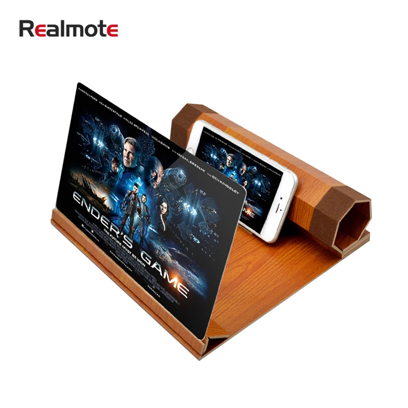 Realmote Foldable 12 Inch Wood Mobile Phone Screen Magnifier Bracket 3D HD Video Amplifier For Smart Phones Mini Pads
Realmote Foldable 12 Inch Wood Mobile Phone Screen Magnifier Bracket 3D HD Video Amplifier For Smart Phones Mini Pads