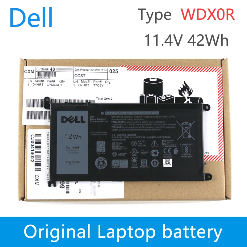Оригинальный аккумулятор для ноутбука dell inspiron 7460 7569 15 5578 5565 7472 7572 Latitude 14 3480 vostro 5468