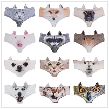 Funny Fashion Lady Underwear Wild Animal 3D Printing Ear Woman Sexy Panties Dog Llama Puma Pig Monkey Cat Cute Briefs
Funny Fashion Lady Underwear Wild Animal 3D Printing Ear Woman Sexy Panties Dog Llama Puma Pig Monkey Cat Cute Briefs