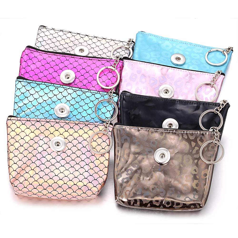 New 18MM Snap Button Jewelry Crystal Powder Shiny Fish Scale Leopard Snap Button Coin Purse Bag for Women Charm Bracelet
New 18MM Snap Button Jewelry Crystal Powder Shiny Fish Scale Leopard Snap Button Coin Purse Bag for Women Charm Bracelet