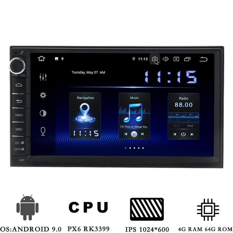 2 din Android 9.0 Universal Car Radio GPS Navigation 7“ IPS screen Multimedia player 4GB+64GB DSP HDMI TDA7850 Bluetooth 5.0
2 din Android 9.0 Universal Car Radio GPS Navigation 7“ IPS screen Multimedia player 4GB+64GB DSP HDMI TDA7850 Bluetooth 5.0