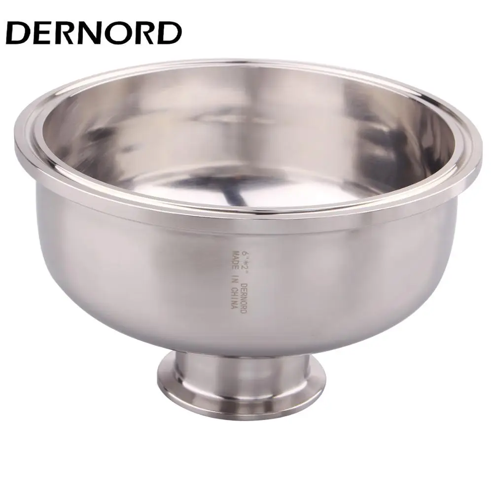DERNORD Tri Clamp 2 to 6 Bowl Reducer , Sanitary Tri Clover Compatible, Hemispherical Tri-clamp Reducer homebrewing fitting
DERNORD Tri Clamp 2 to 6 Bowl Reducer , Sanitary Tri Clover Compatible, Hemispherical Tri-clamp Reducer homebrewing fitting