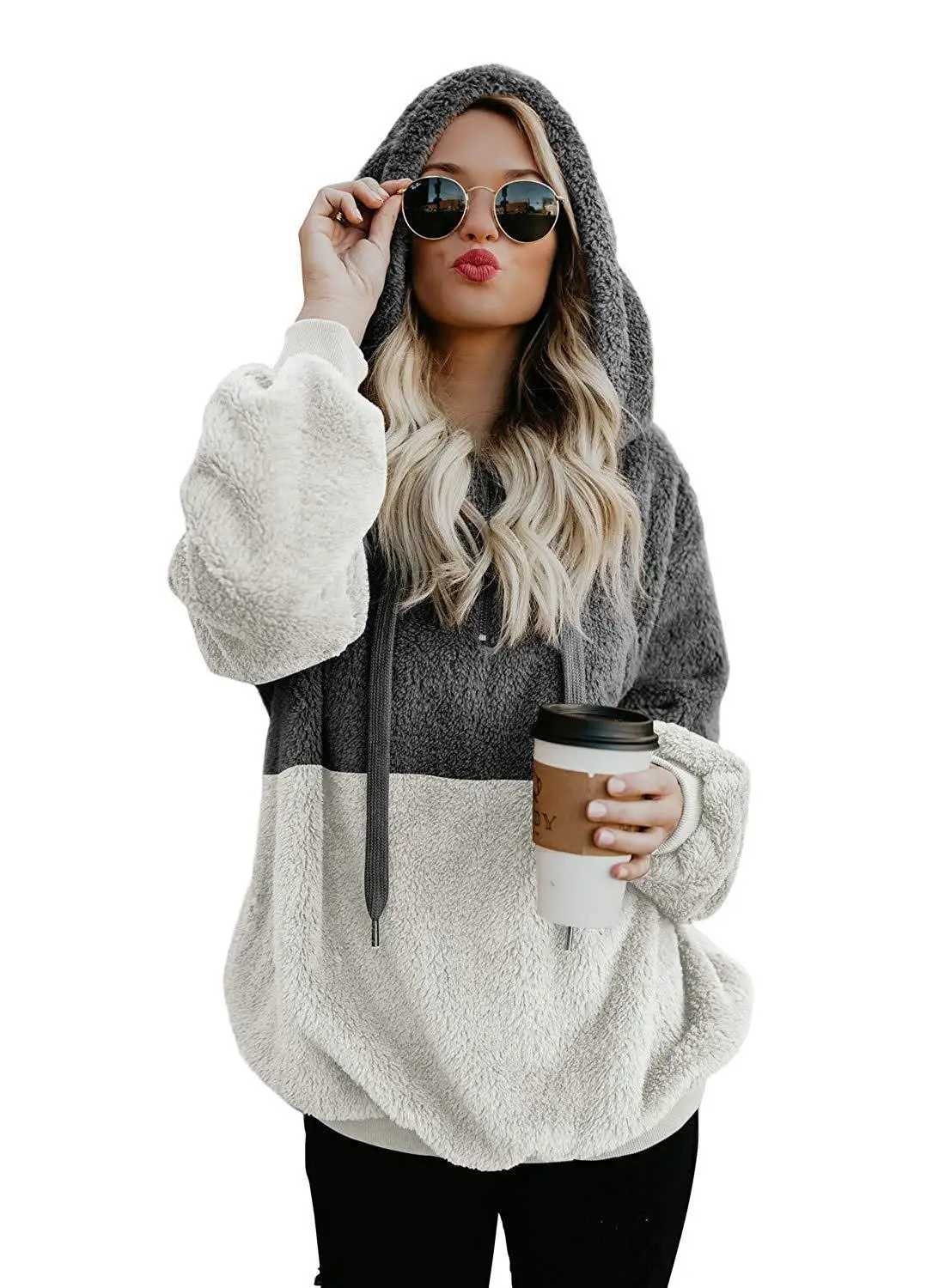 Lugentolo Women's Hoodie Fashion Autumn and Winter Casual Rope Hooded Stitching Long-sleeved Fluffy Hoodie Large Size S-5XL
Lugentolo Women's Hoodie Fashion Autumn and Winter Casual Rope Hooded Stitching Long-sleeved Fluffy Hoodie Large Size S-5XL