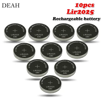 10PCS 3.6V 30mAh LIR2025 LIR 2025 lithium rechargeable battery for remote control watch computer motherboard button cell CR2025
10PCS 3.6V 30mAh LIR2025 LIR 2025 lithium rechargeable battery for remote control watch computer motherboard button cell CR2025