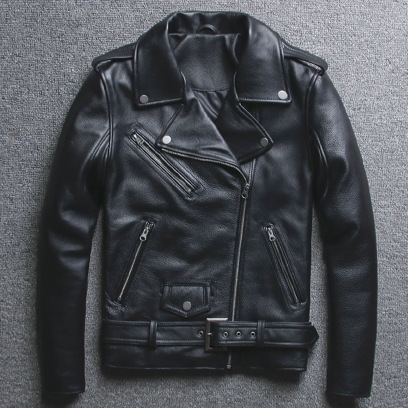 2020 Fashion Genuine Jacket Men Diagonal Zipper Motorcycle Clothing Youth Slim Fit Cowhide Turn-Down Collar Leather Coat
2020 Fashion Genuine Jacket Men Diagonal Zipper Motorcycle Clothing Youth Slim Fit Cowhide Turn-Down Collar Leather Coat