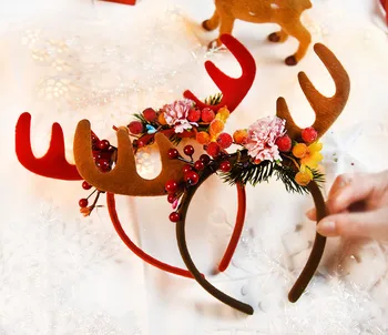 Christmas Headband For Kids Adult Elk Antlers With Pine Needle Berry Bell Xmas Party Santa Claus Hair Band Clasp Headwear
Christmas Headband For Kids Adult Elk Antlers With Pine Needle Berry Bell Xmas Party Santa Claus Hair Band Clasp Headwear