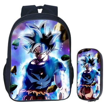 16 inch Cartoon Anime Dragon Ball Z Backpack Set for Boys Cool Kids Saiyan Sun Goku Vegeta Bagpack Children School Bookbag 
16 inch Cartoon Anime Dragon Ball Z Backpack Set for Boys Cool Kids Saiyan Sun Goku Vegeta Bagpack Children School Bookbag
