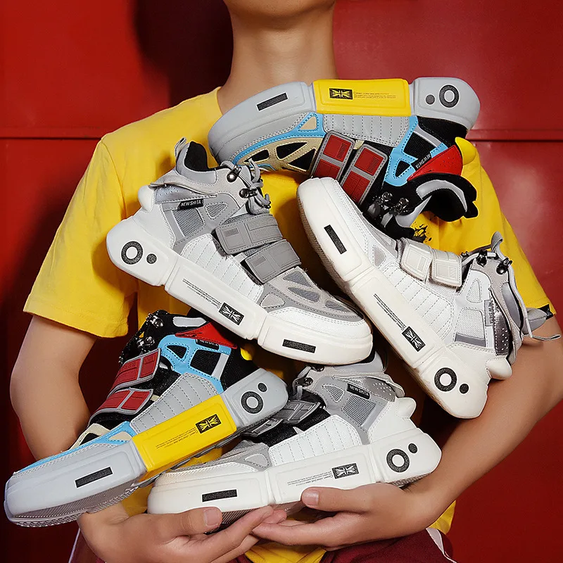Hight-top White Shoes 2019 Summer New Style Casual Shoes Velcro Hip Hop Street Douyin Cool Celebrity Style Reflective Shoe
Hight-top White Shoes 2019 Summer New Style Casual Shoes Velcro Hip Hop Street Douyin Cool Celebrity Style Reflective Shoe