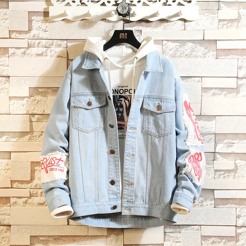 2019 New Style Hong Kong Style Large Size Jeans Coat Men's Fashion Youth Cartoon Figure Printed Versatile Jacket
2019 New Style Hong Kong Style Large Size Jeans Coat Men's Fashion Youth Cartoon Figure Printed Versatile Jacket