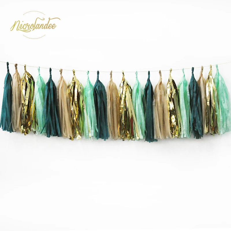 NICROLANDEE 20Pcs/Set Wedding Party Tassel Sage Green Champagne Gold and Teal Tassel Garland Rustic Style Bridal Shower Birthday
NICROLANDEE 20Pcs/Set Wedding Party Tassel Sage Green Champagne Gold and Teal Tassel Garland Rustic Style Bridal Shower Birthday