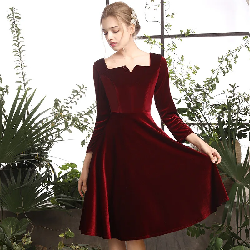 Formal Dress Women Elegant Evening Dress 2019 Evening Dress Party Mini Dress Sexy Short Velvet Evening Dress Party With Sleeves
Formal Dress Women Elegant Evening Dress 2019 Evening Dress Party Mini Dress Sexy Short Velvet Evening Dress Party With Sleeves
