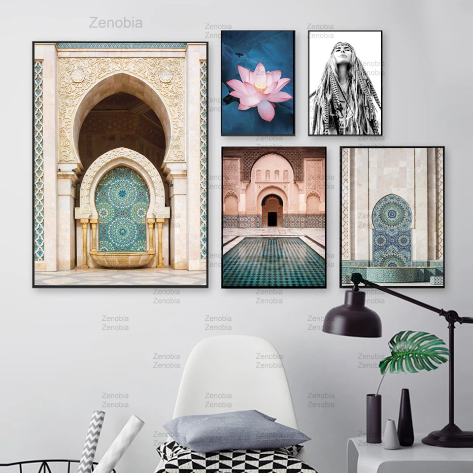 Morocco Arched Door Canvas Painting Vintage Posters and Prints Lotus Feather Portrait Wall Art Pictures Modern Home Decoration
Morocco Arched Door Canvas Painting Vintage Posters and Prints Lotus Feather Portrait Wall Art Pictures Modern Home Decoration