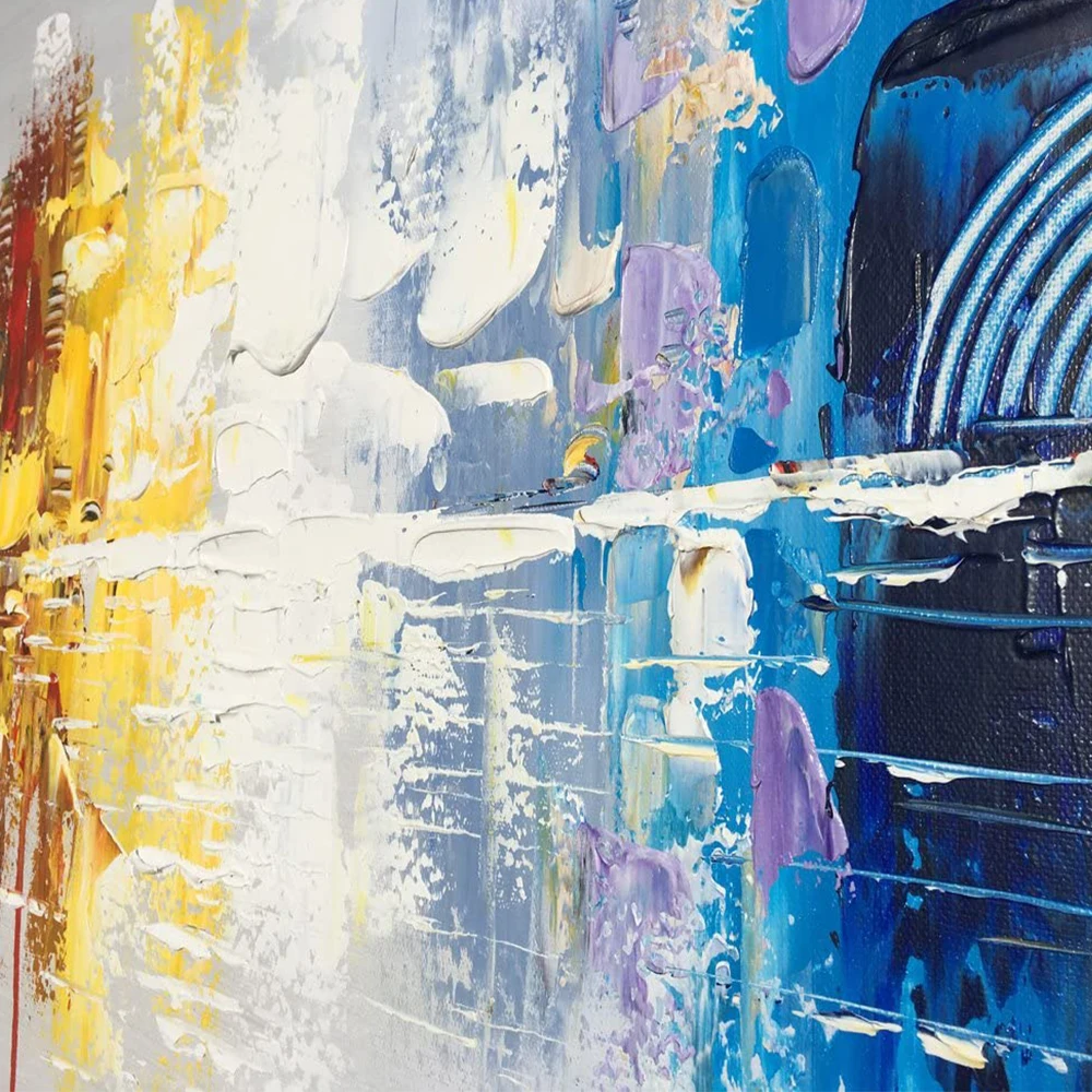Waliicorners Abstract Cityscape Oil Painting On Canvas Handmade Wall Art Paintings Hand Painted 19 H3f9e01d2470a47cab863bed199ed21b17