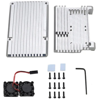 Aluminum Alloy CNC Enclosure Case Metal Shell with Dual Cooling Fan Heat Sink Heatsink for Raspberry Pi 4 Model B
Aluminum Alloy CNC Enclosure Case Metal Shell with Dual Cooling Fan Heat Sink Heatsink for Raspberry Pi 4 Model B