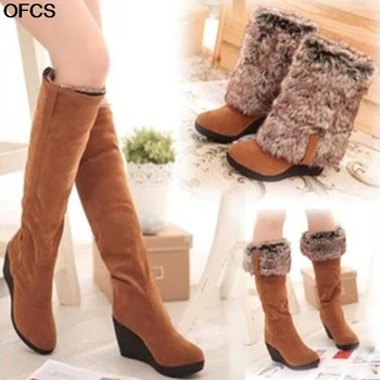 Size 34-43 Winter Women Long Boots Warm Snow Boots Ladies High Heels Platform Knee High Fur Wedge Shoes For Women 2020 Fur Boots
Size 34-43 Winter Women Long Boots Warm Snow Boots Ladies High Heels Platform Knee High Fur Wedge Shoes For Women 2020 Fur Boots