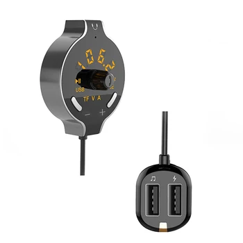 Car Bluetooth MP3 Player Wireless FM Transmitter Hands-Free Calling Battery Voltage Display Support Dual AUX Cable USB Handsfree
Car Bluetooth MP3 Player Wireless FM Transmitter Hands-Free Calling Battery Voltage Display Support Dual AUX Cable USB Handsfree