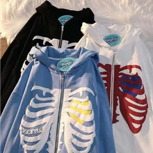 FAKUNTN Grunge Hooded Jacket Zip-up Y2K Loose Color Skull Print Anime Goth Retro Shirt Harajuku Korean Style Girltop Hoodies
FAKUNTN Grunge Hooded Jacket Zip-up Y2K Loose Color Skull Print Anime Goth Retro Shirt Harajuku Korean Style Girltop Hoodies