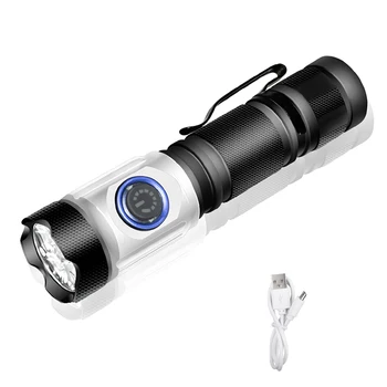 LED Flashlight W304 Portable Convenient With 18650 USB Rechargeable Battery For Outdoor Camping Hiking Caving
LED Flashlight W304 Portable Convenient With 18650 USB Rechargeable Battery For Outdoor Camping Hiking Caving