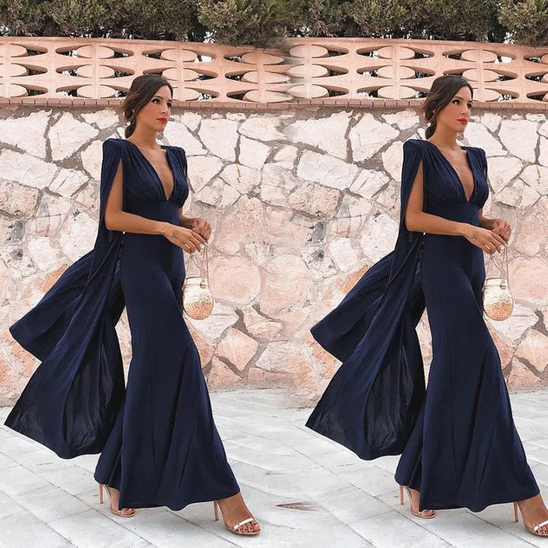 Sexy Women Blue Deep V Neck Jumpsuit Elegant Slim Long Sleeve Wide Leg Jumpsuit Plus Size Party Club Rompers
Sexy Women Blue Deep V Neck Jumpsuit Elegant Slim Long Sleeve Wide Leg Jumpsuit Plus Size Party Club Rompers