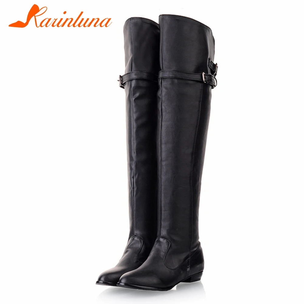 KARINLUNA 34-48 Casual Ladies Flat Over The Knee Boots Women 2019 Winter Warm Fur Thigh High Boots Low Heels Shoes Woman
KARINLUNA 34-48 Casual Ladies Flat Over The Knee Boots Women 2019 Winter Warm Fur Thigh High Boots Low Heels Shoes Woman