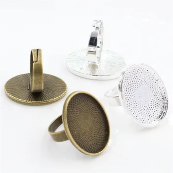 18x25mm 5pcs Light Silver Plated / Bronze Plated Brass Oval Adjustable Ring Settings Blank/Base,Fit 18x25mm Glass Cabochons
18x25mm 5pcs Light Silver Plated / Bronze Plated Brass Oval Adjustable Ring Settings Blank/Base,Fit 18x25mm Glass Cabochons