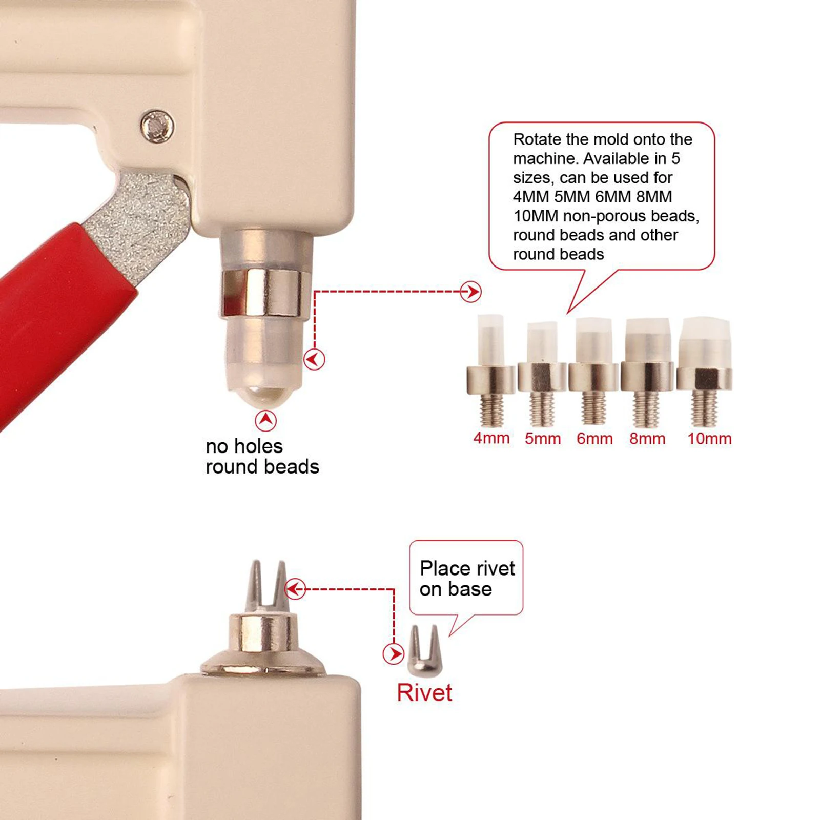 Manual Nailed Bead Machine Fixing Clothes Pearl Craft DIY Rivet Stud Button Tool
Manual Nailed Bead Machine Fixing Clothes Pearl Craft DIY Rivet Stud Button Tool