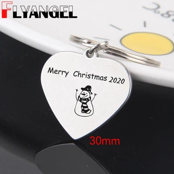 FLYANGEL Christmas Key Chain Heart Keyring Engraved Snowman For Family Decorations Key Holder Memories Of Home Key Tag Gifts 
FLYANGEL Christmas Key Chain Heart Keyring Engraved Snowman For Family Decorations Key Holder Memories Of Home Key Tag Gifts