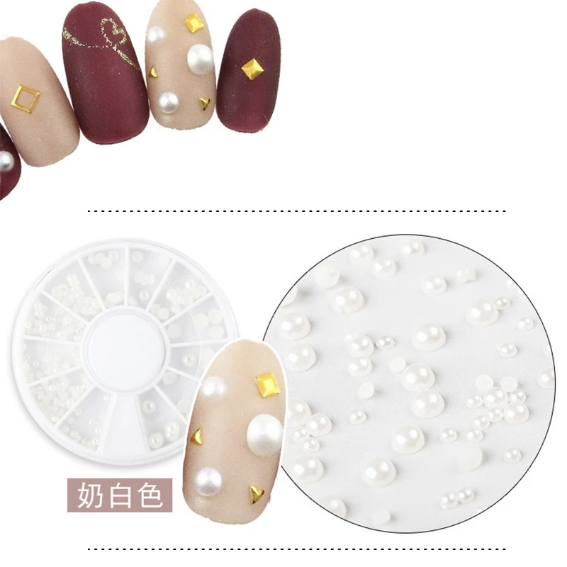 Gold And Silver Steel Beads Beige Pearls Gold And Silver Willow Nails Mixed Size 12 Grid Discs Nail Diamonds Ladies Nail Jewelry
Gold And Silver Steel Beads Beige Pearls Gold And Silver Willow Nails Mixed Size 12 Grid Discs Nail Diamonds Ladies Nail Jewelry
