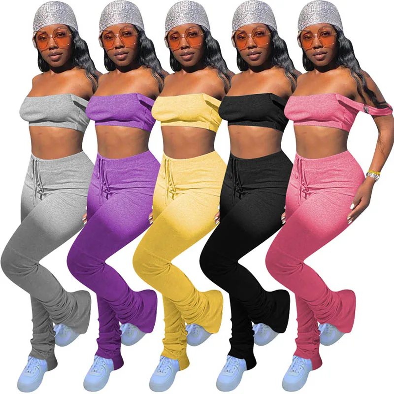 Casual Stacked Joggers Set Crop Top + Long Pants High Waist Hem Split Out Fashion Clothes For Women Solid 5 Color
Casual Stacked Joggers Set Crop Top + Long Pants High Waist Hem Split Out Fashion Clothes For Women Solid 5 Color