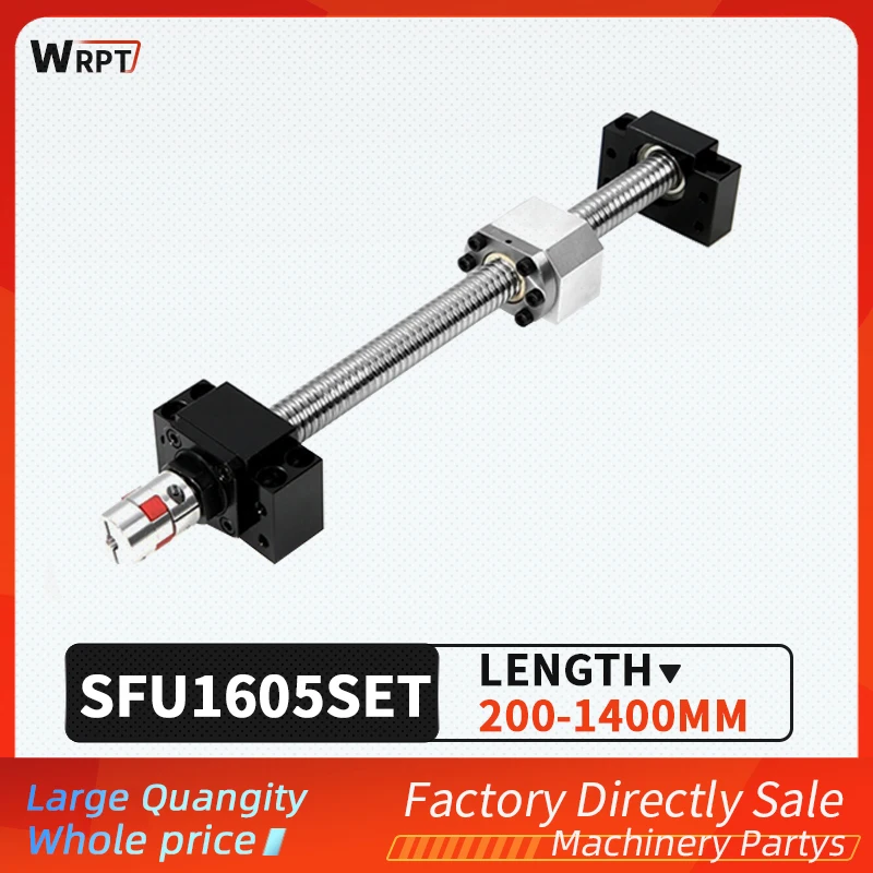 SFU1605 Ballscrew 1605 165 200 300mm 400 500 600 700 800 900 1000mm 1100 1200 1500mm ball screw+ Nut Housing+ BK12 BF12 +Coupler
SFU1605 Ballscrew 1605 165 200 300mm 400 500 600 700 800 900 1000mm 1100 1200 1500mm ball screw+ Nut Housing+ BK12 BF12 +Coupler