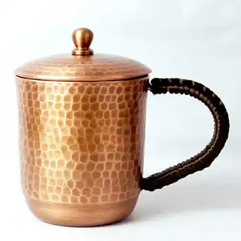 Pure copper tea water cup with cover handmade teacup vitiligo copper drinkware lid beer milk coffee mug
Pure copper tea water cup with cover handmade teacup vitiligo copper drinkware lid beer milk coffee mug