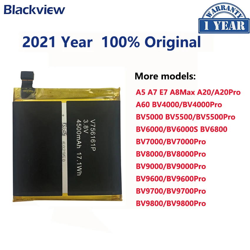 100% Оригинальный аккумулятор для телефона Blackview BV5000 BV5500 BV6000 BV6000S BV6800 BV7000 BV8000 BV9000
