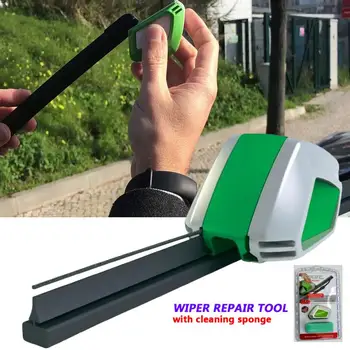 Car Wiper Cutter Repair Tool Windscreen Wiper Blade Cutter Windshield Rubber Regroove Tool With Cleaning Sponge Auto Products