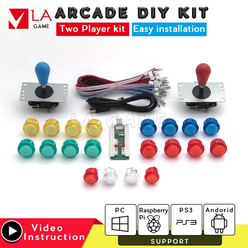 kit arcade 2 player zero delay USB encoder to PC Rasberry PI arcade diy kit joystick usb arcade machine snk capcom pacman arcade
kit arcade 2 player zero delay USB encoder to PC Rasberry PI arcade diy kit joystick usb arcade machine snk capcom pacman arcade