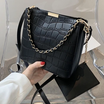 2 PCS/SET Bucket Bag Set Women 2020 Stone Pattern Shoulder Bag With Chain Summer Mini Hand Bag Cross body Handbags Purse 
2 PCS/SET Bucket Bag Set Women 2020 Stone Pattern Shoulder Bag With Chain Summer Mini Hand Bag Cross body Handbags Purse