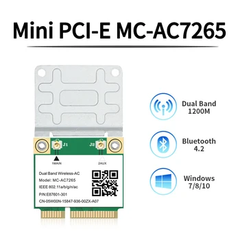 1200Mbps MC-AC7265 Half Mini PCI-E Wifi Card Wireless Bluetooth4.2 802.11ac Dual Band 2.4G/5GHz Adapter For Laptop Better 7260AC
1200Mbps MC-AC7265 Half Mini PCI-E Wifi Card Wireless Bluetooth4.2 802.11ac Dual Band 2.4G/5GHz Adapter For Laptop Better 7260AC