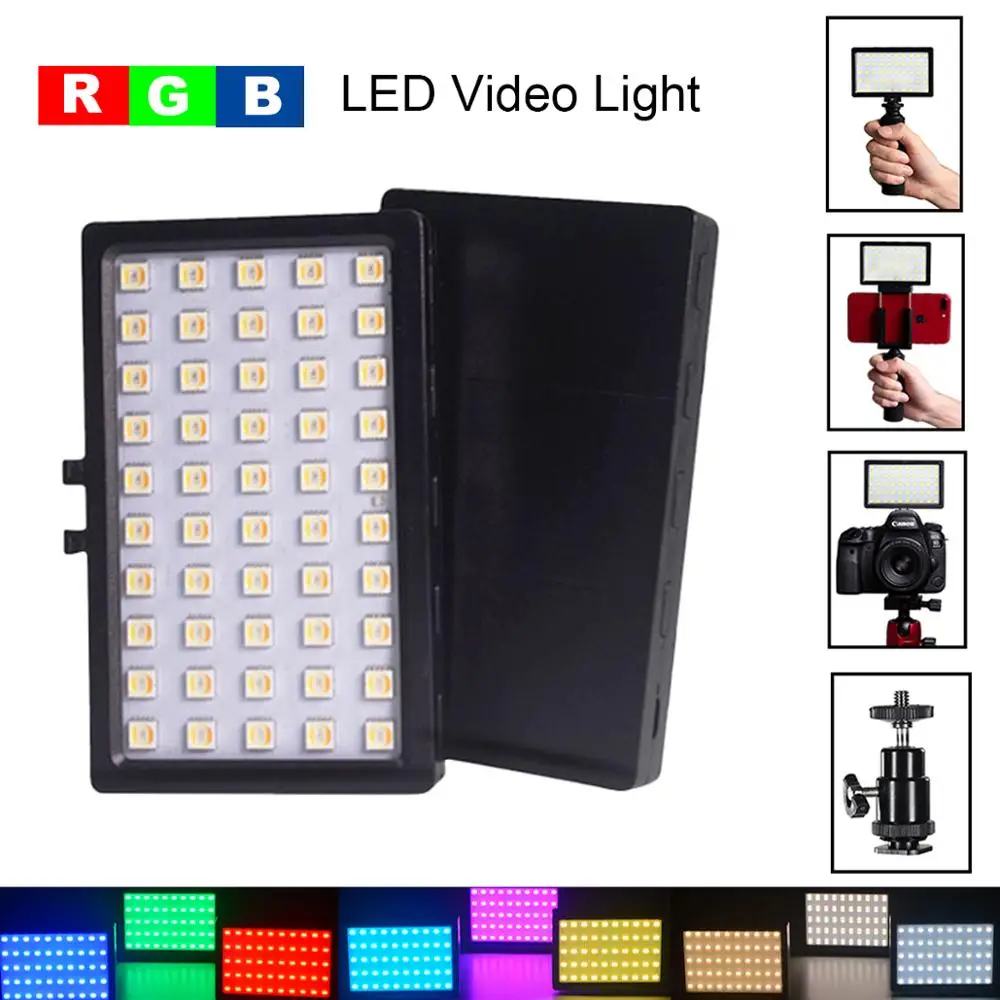 CL-120C Portable RGB LED Video Light Dimmable Photography Fill Light with Tripod Phone Holder for Phone Camera Shooting Handheld
CL-120C Portable RGB LED Video Light Dimmable Photography Fill Light with Tripod Phone Holder for Phone Camera Shooting Handheld