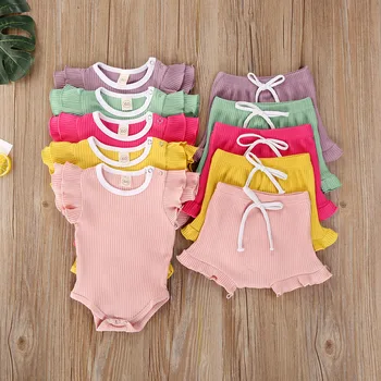 0-18M Infant Baby Girl Knited Clothes 2pcs Summer Ruffle Short Sleeve Romper Tops+High Waist Shorts Outfits Set
0-18M Infant Baby Girl Knited Clothes 2pcs Summer Ruffle Short Sleeve Romper Tops+High Waist Shorts Outfits Set