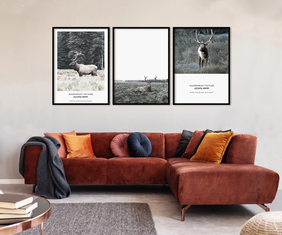 Waliicorners Picture Canvas Art Poster Grassland Forest Animal Deer Wall Home Decoration 14 H3fada2f64c7f4a8dba1ccf2d0cffc2e7j