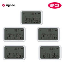 Tuya Wifi Zigbee Temperature Humidity Sensor Lux Light Detector Indoor Hygrometer Thermometer With LCD Screen Work Tuya Hub
Tuya Wifi Zigbee Temperature Humidity Sensor Lux Light Detector Indoor Hygrometer Thermometer With LCD Screen Work Tuya Hub