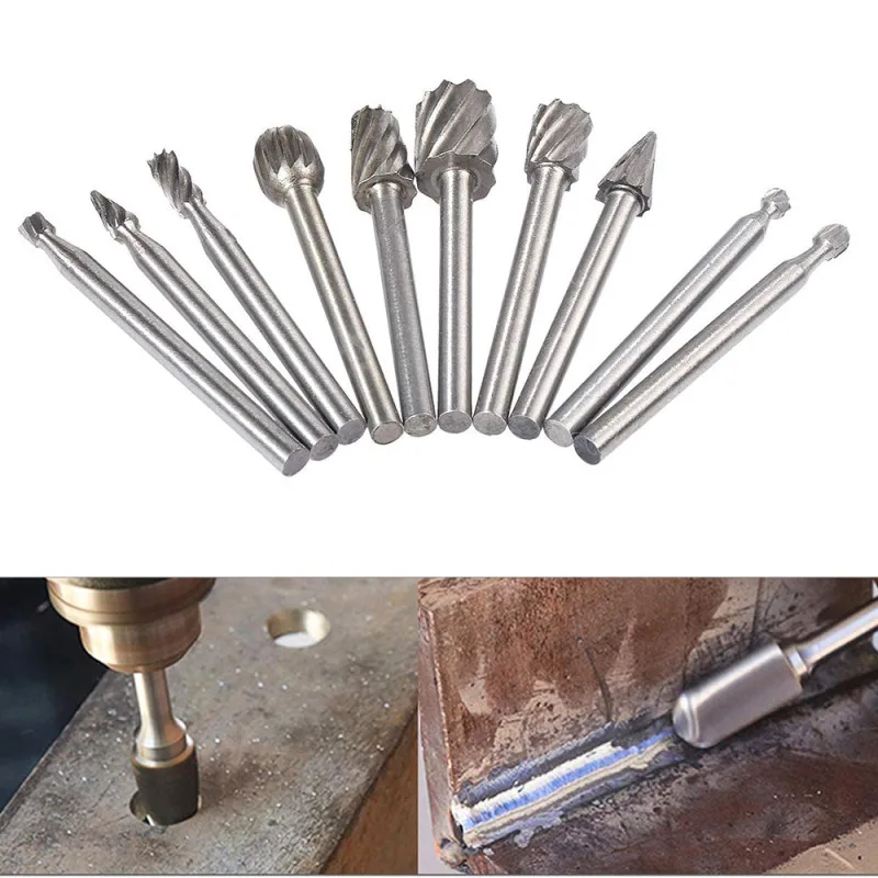 10PCS HSS Titanium Routing Rotary Milling Rotary File Cutter Wood Carving Carved Knife Cutter Tools Accessories Power Tools
10PCS HSS Titanium Routing Rotary Milling Rotary File Cutter Wood Carving Carved Knife Cutter Tools Accessories Power Tools