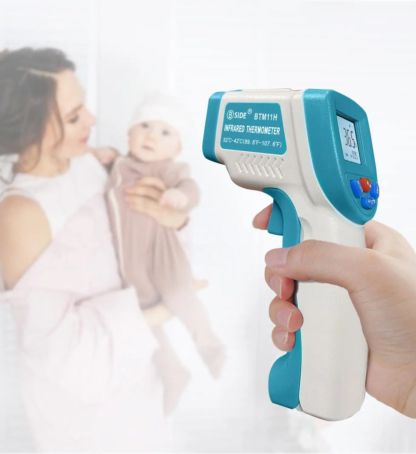 BSIDE Forehead Non Contact Infrared Thermometer LCD Body Temperature Fever Digital IR Measurement Tool Gun Baby Adult COVID-19
BSIDE Forehead Non Contact Infrared Thermometer LCD Body Temperature Fever Digital IR Measurement Tool Gun Baby Adult COVID-19