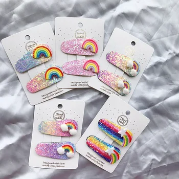 20Sets Fashion Cute Rainbow Gradient Snap Clips Glitter Star Barrettes Hairpins Princess Headwear Girls Hair Accessories
20Sets Fashion Cute Rainbow Gradient Snap Clips Glitter Star Barrettes Hairpins Princess Headwear Girls Hair Accessories