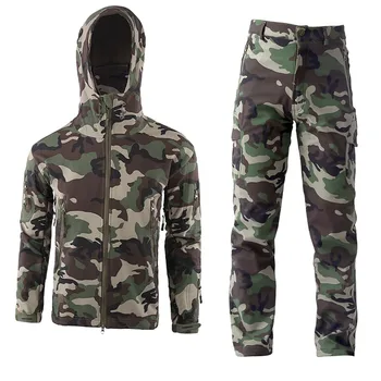Outdoor Realtree Camouflage/Hunting Clothes Shark Skin Soft Shell Breathable Windproof Waterproof Hooded Hunting/Hiking Suits
Outdoor Realtree Camouflage/Hunting Clothes Shark Skin Soft Shell Breathable Windproof Waterproof Hooded Hunting/Hiking Suits